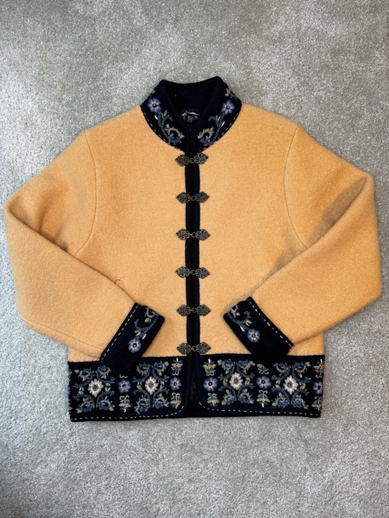 Icelandic Designs Jackets & Blazers - Icelandic Wool Butter Yellow Wool Toggle Jacket
